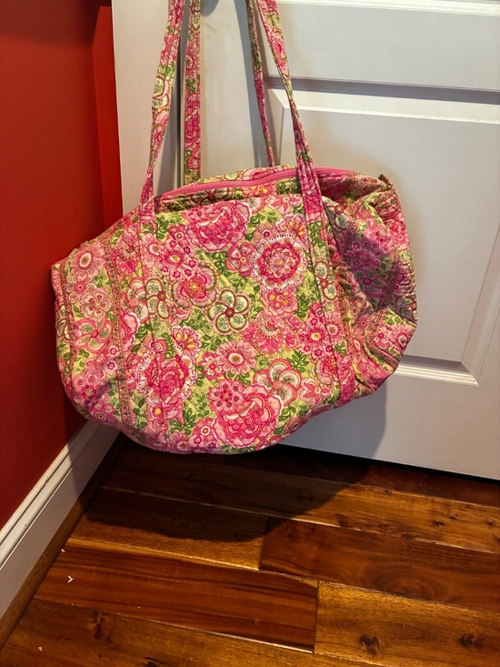 Pedal pink Vera Bradley duffel bag